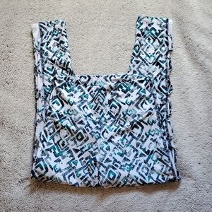 EUC Bally leggings small white green blue …